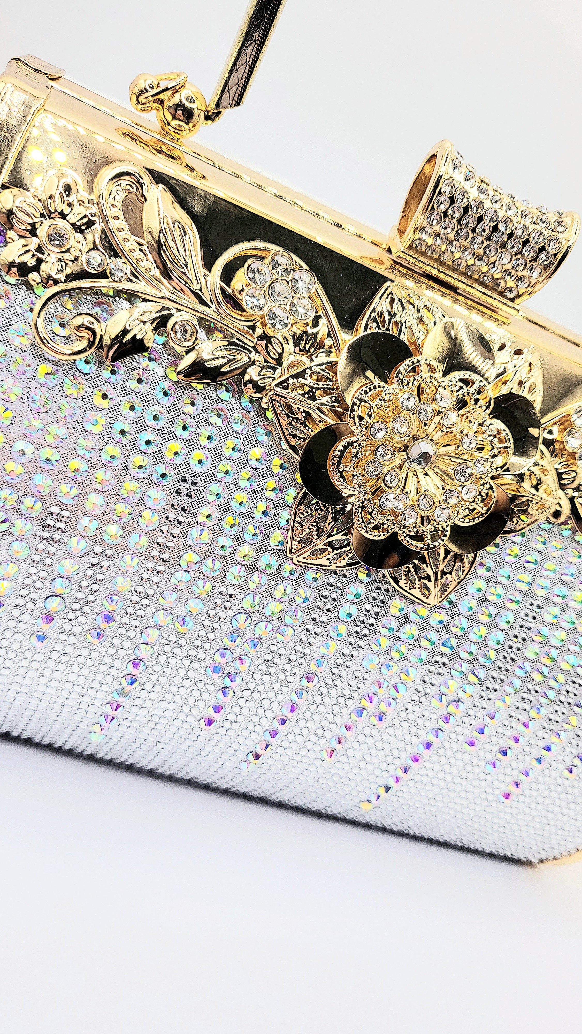 Gradient Crystal Clutch bag