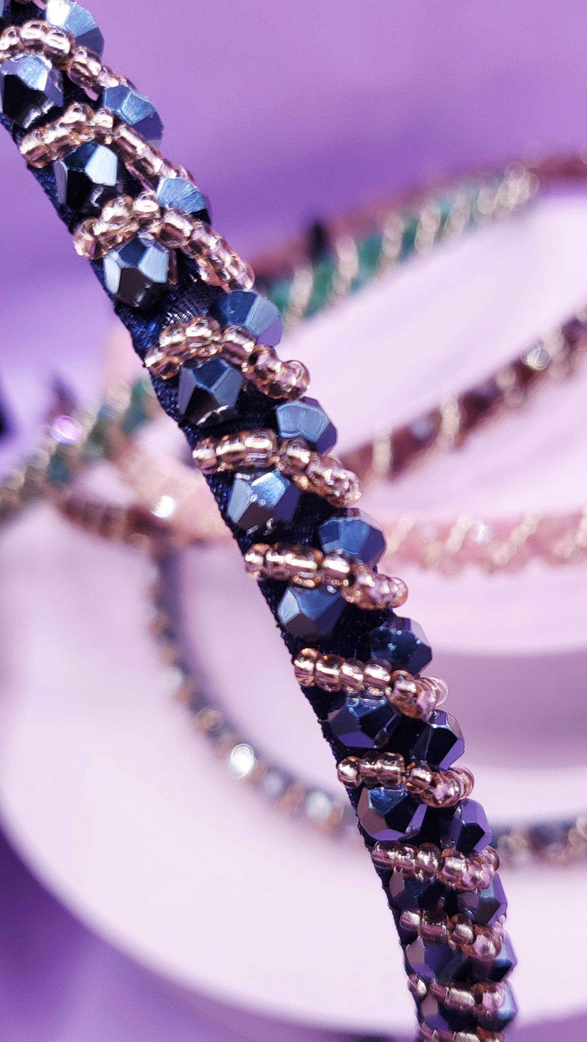 Crystal Gold Beaded Hair band