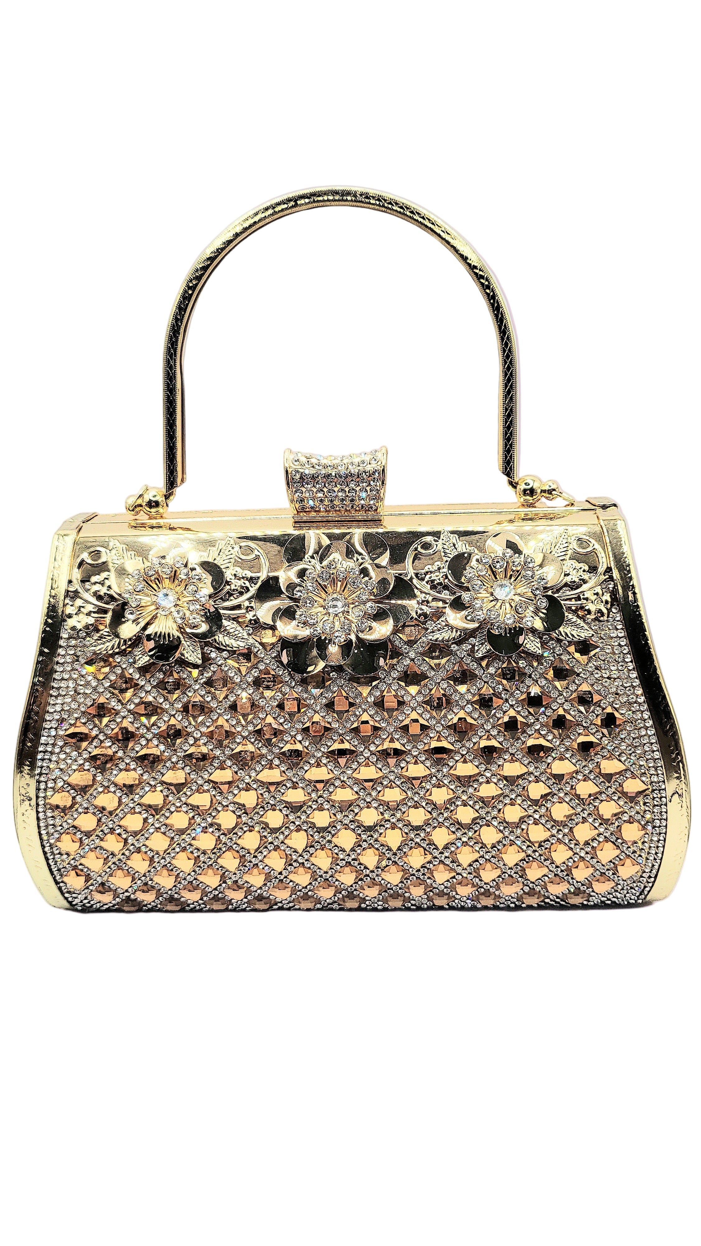 Mirrored Crystal Clutch Bag