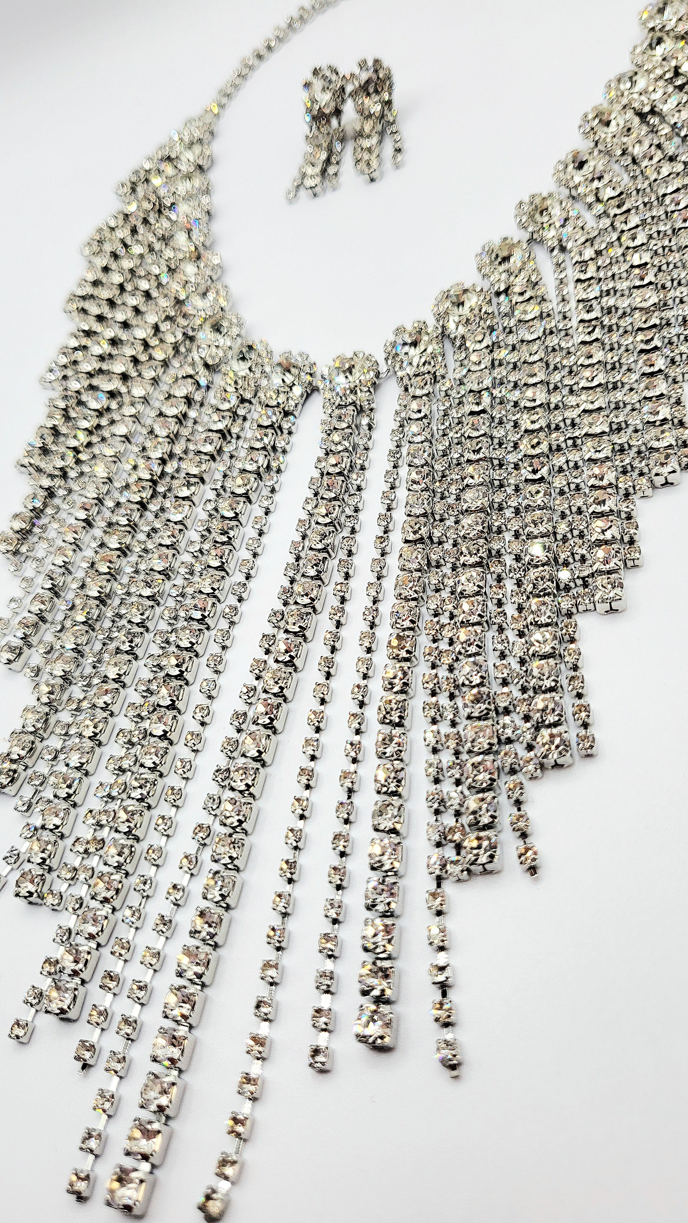 Tassel Crystal Necklace Set