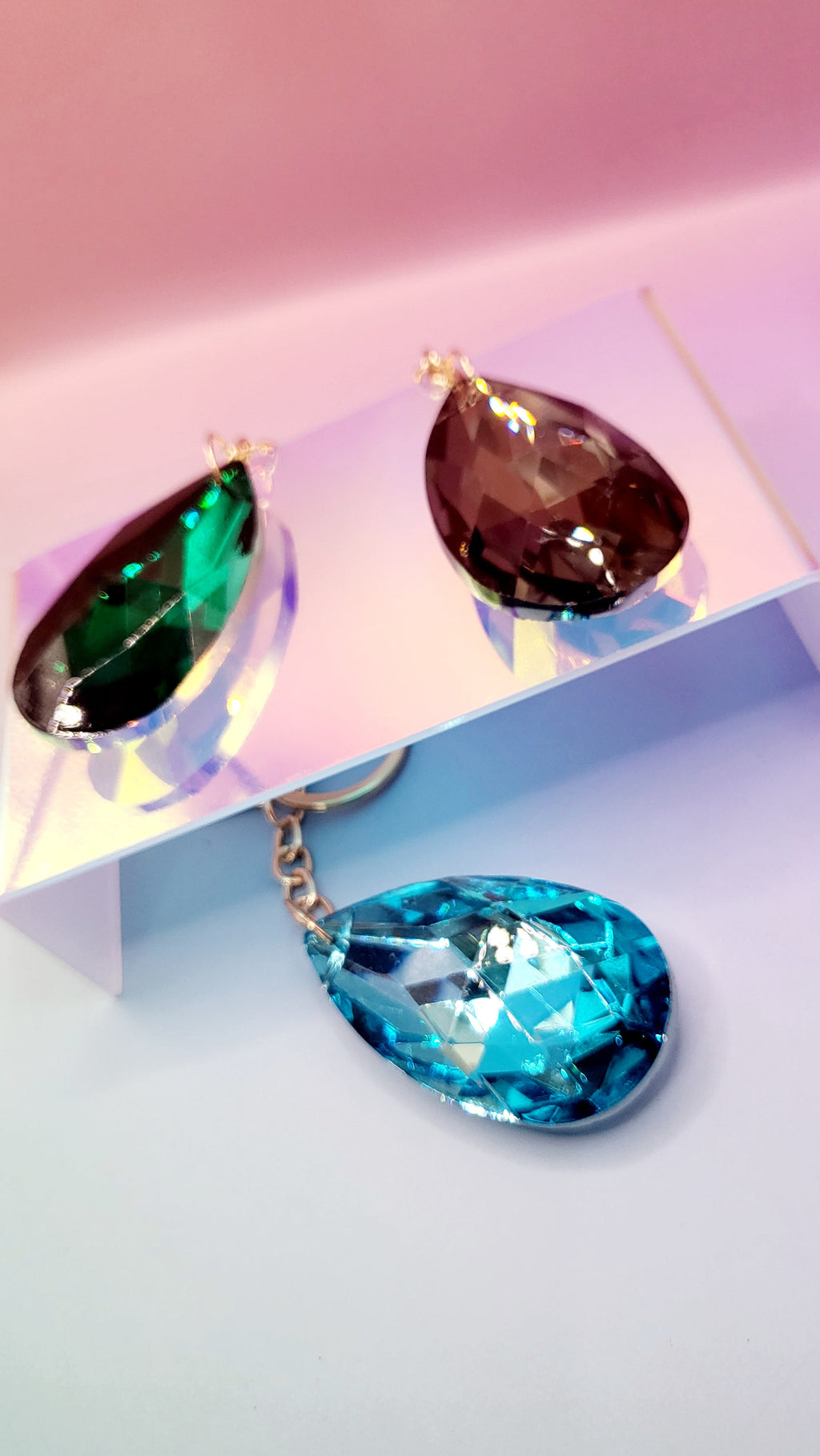 Faceted Crystal Keyring & Bag Charm