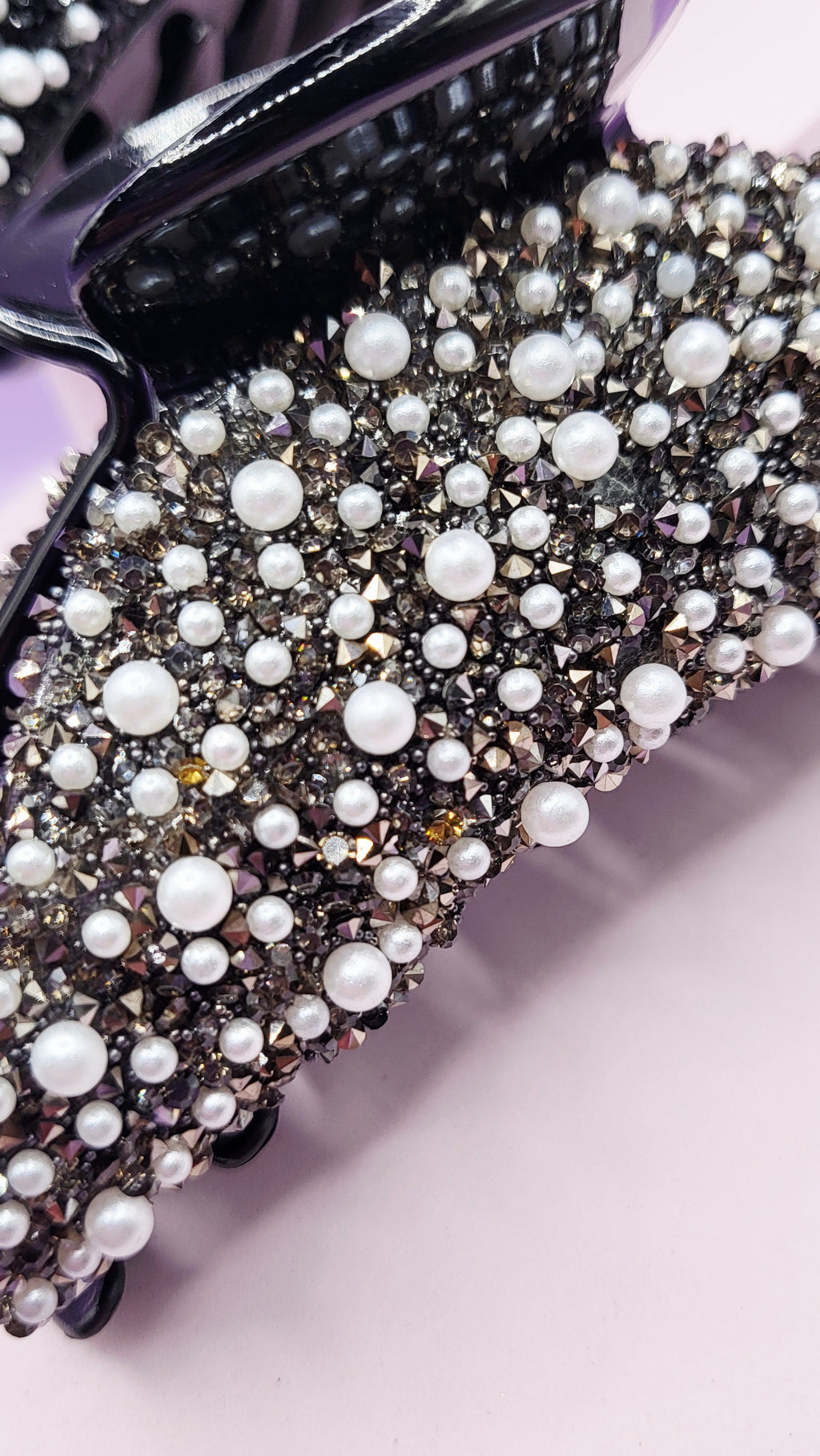 Pearl Rhinestone Hair Clamps Pack of 12