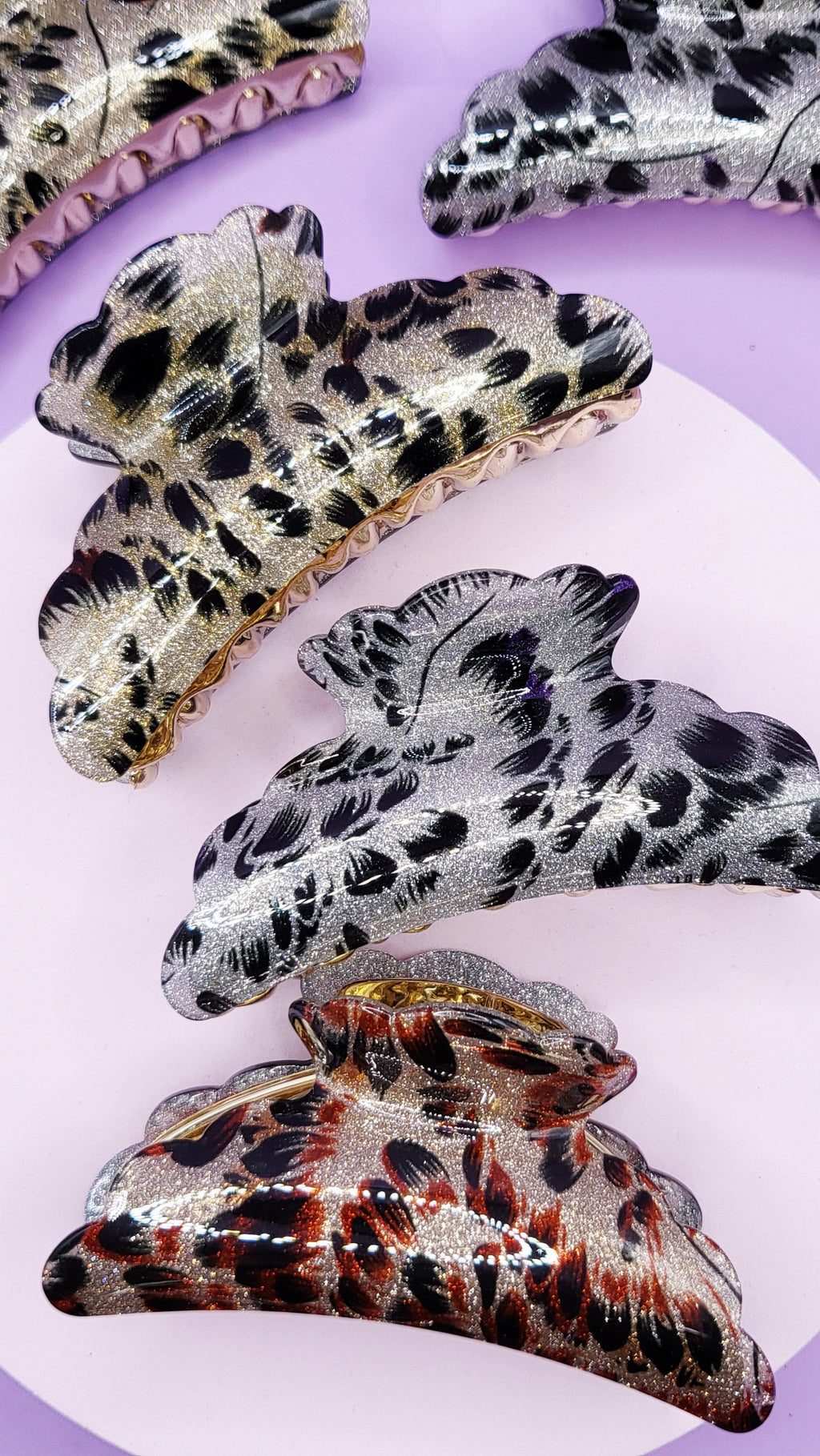 Shiny Sparkly Hair Clamps Pack of 12