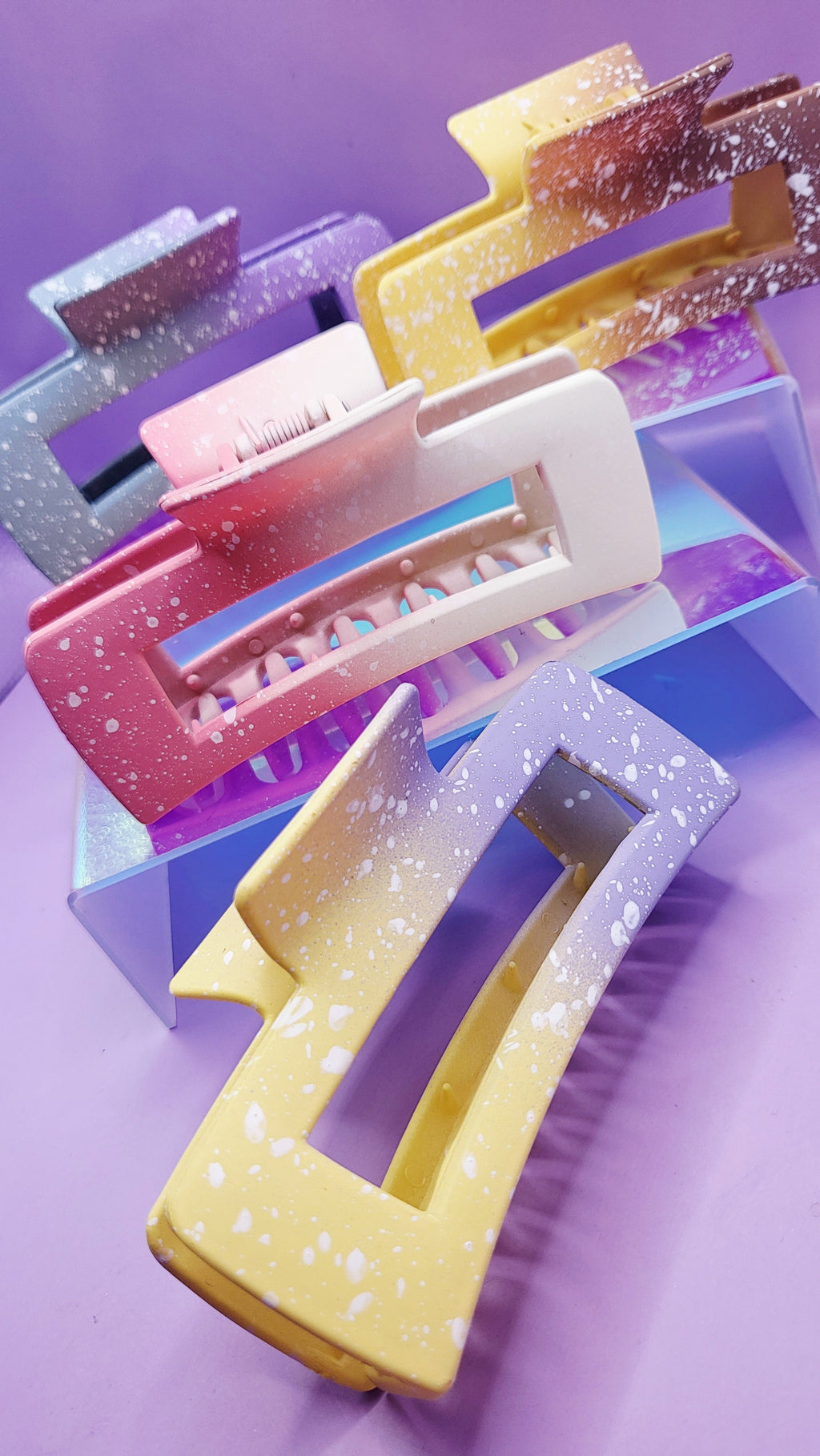 Neon Splash Hair Clamps Pack of 12