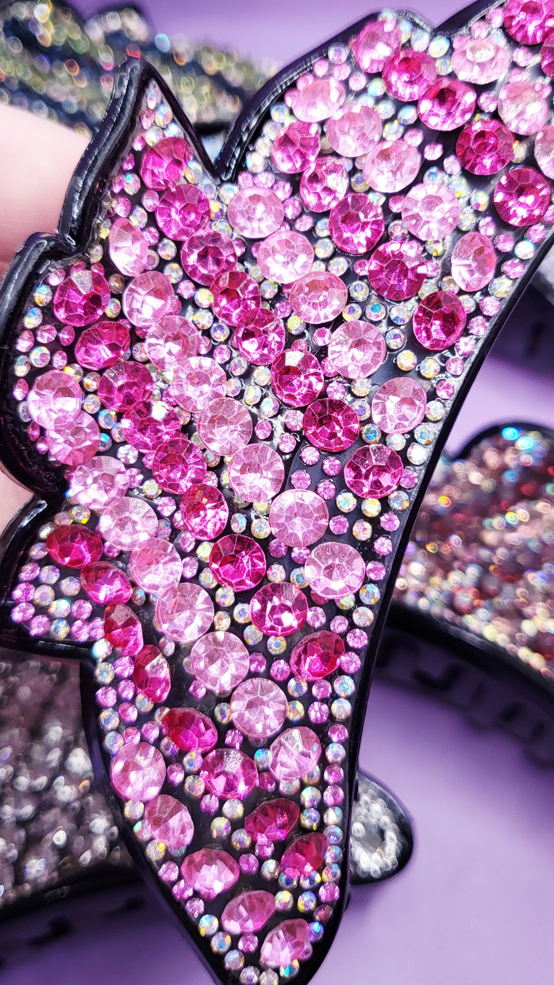 Scalloped Crystal Hair Clamps Pack of 12