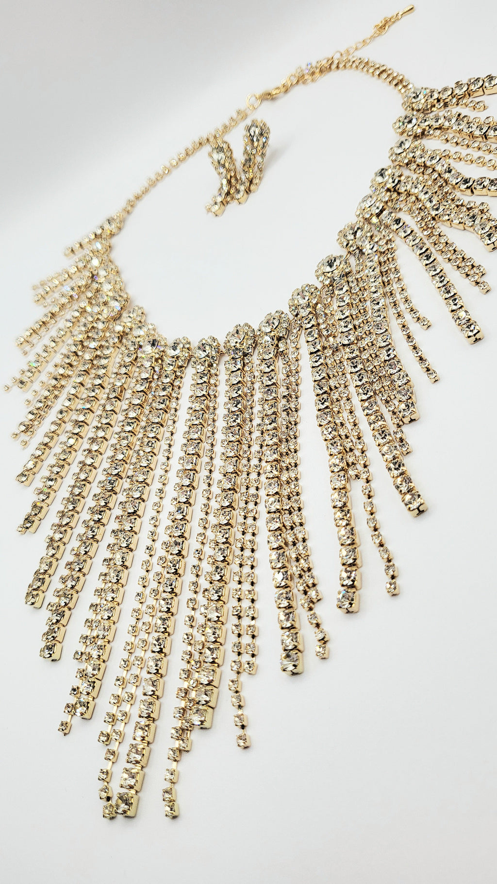 Tassel Crystal Necklace Set