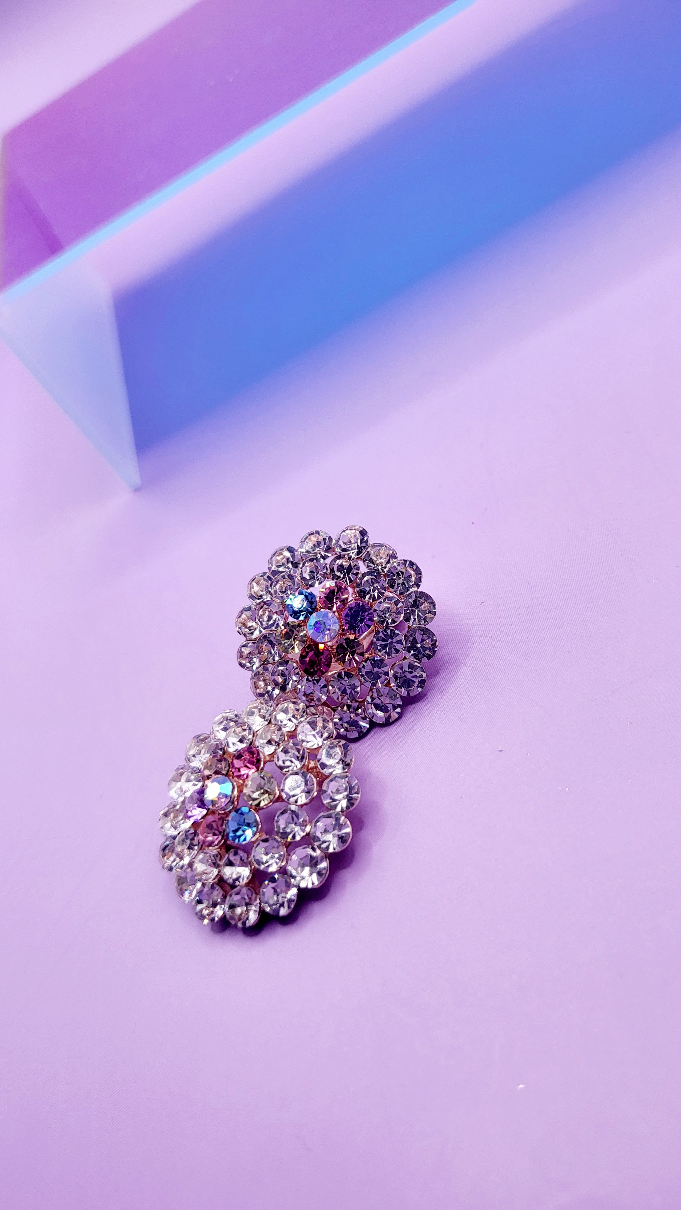 Princess Crystal Non Pierced Clip On Earrings