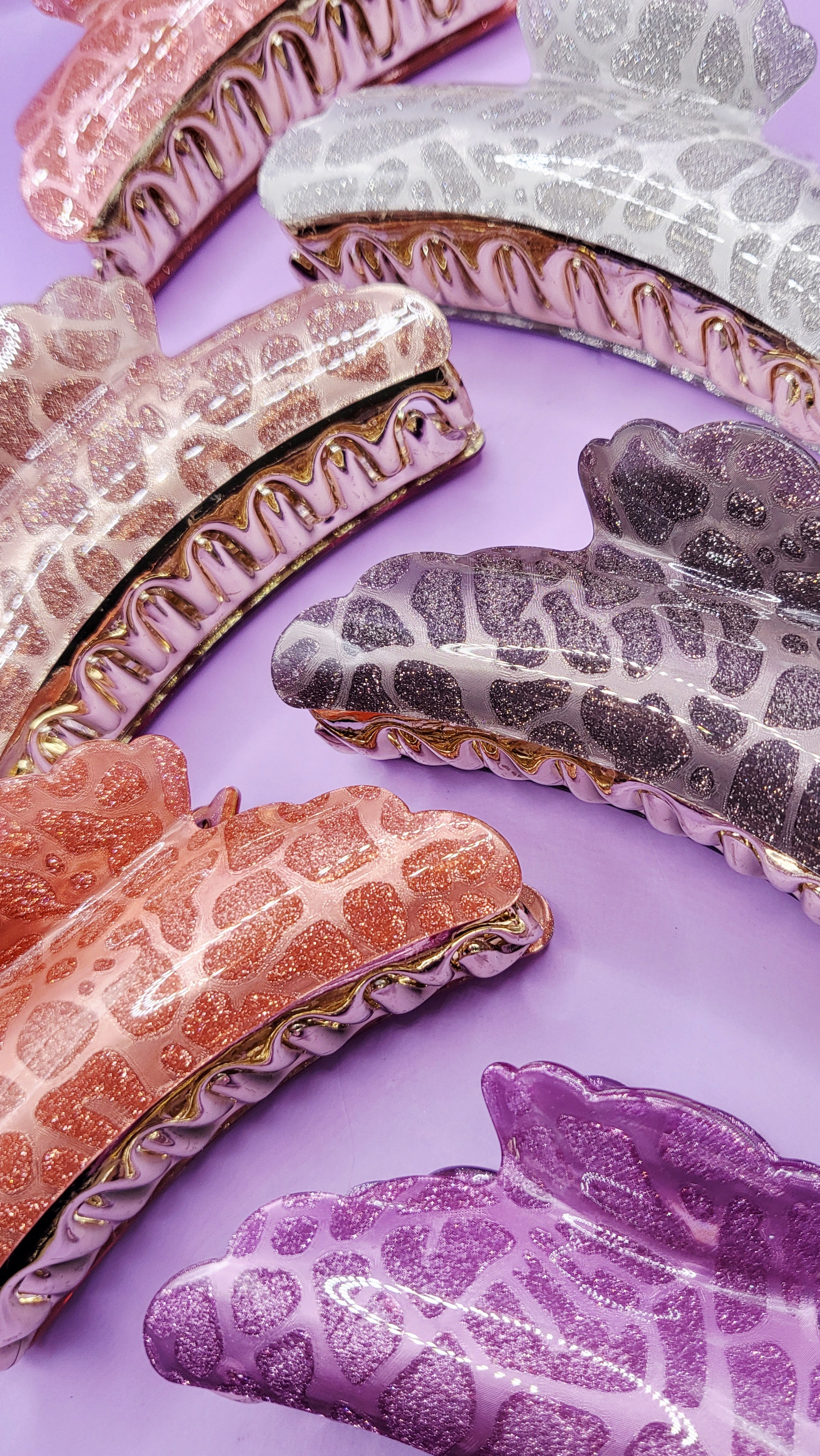 Shiny Sparkly Hair Clamps Pack of 12