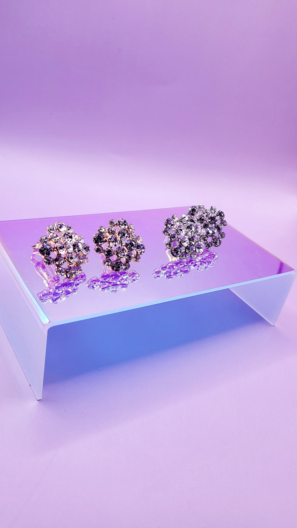 Define Crystal Non Pierced Clip On Earrings