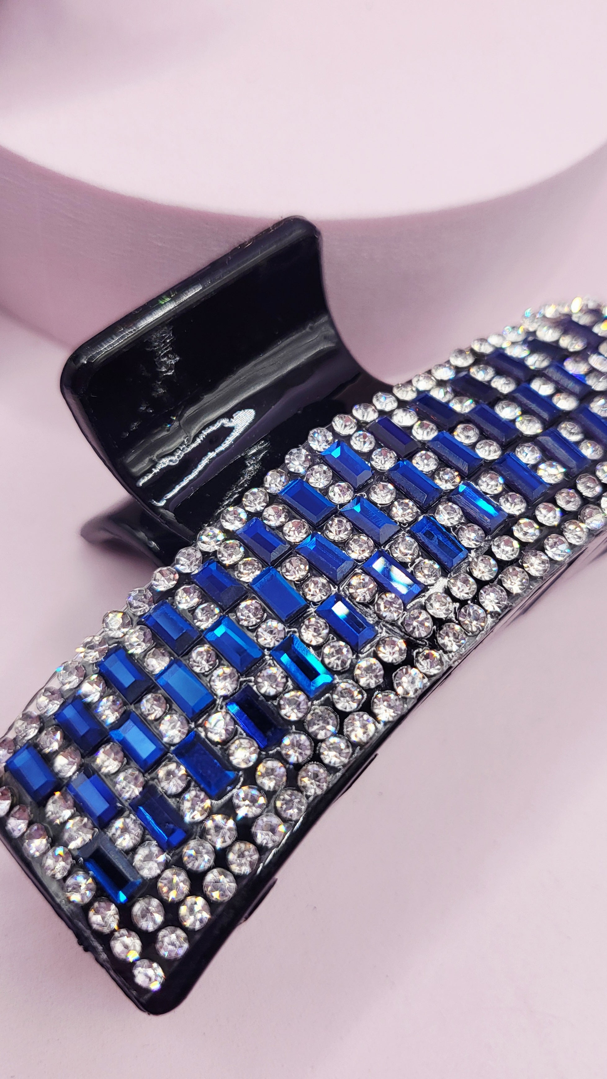 Mirrored Crystal Oblong Hair Clamps Pack of 12