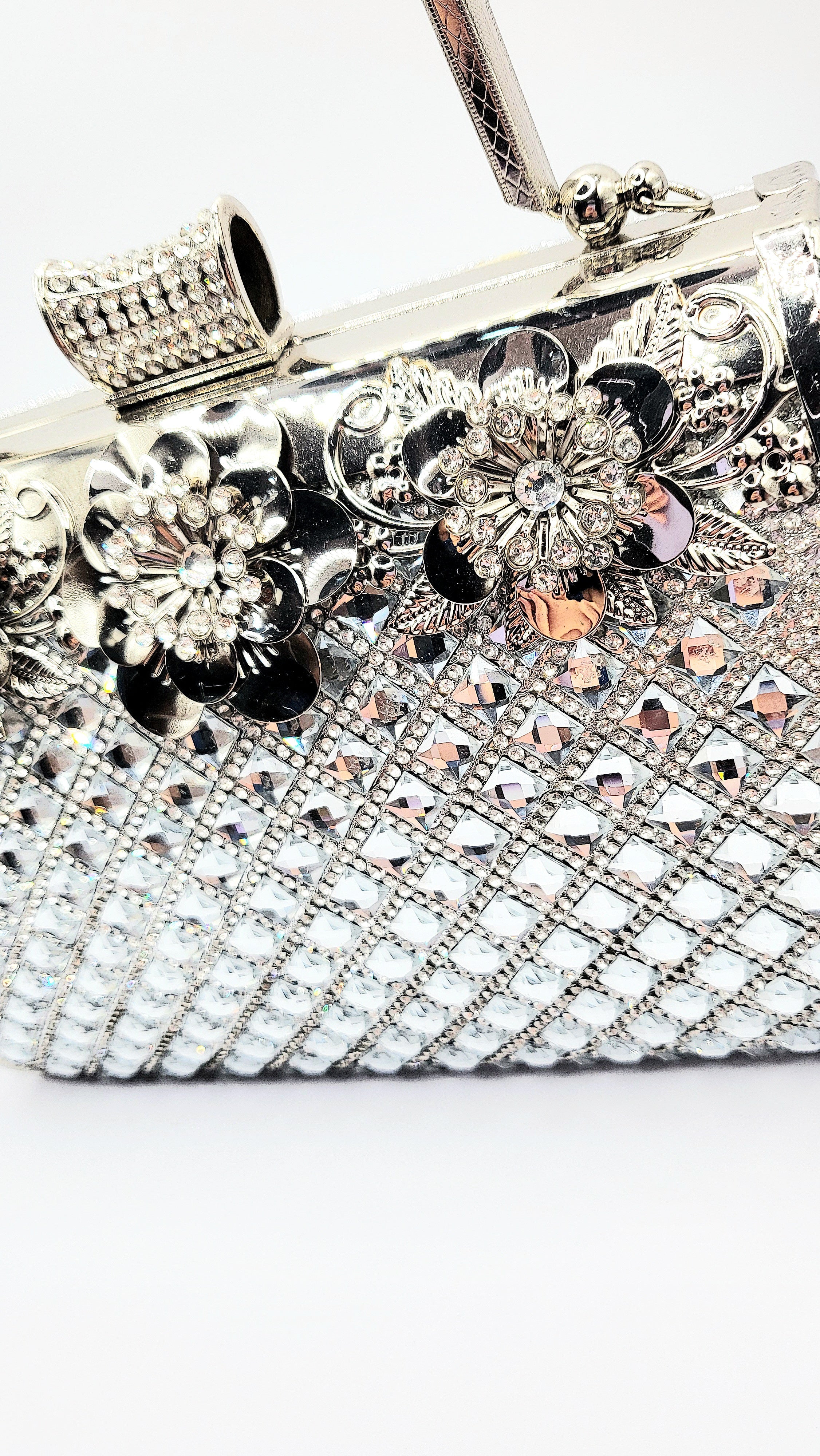 Mirrored Crystal Clutch Bag