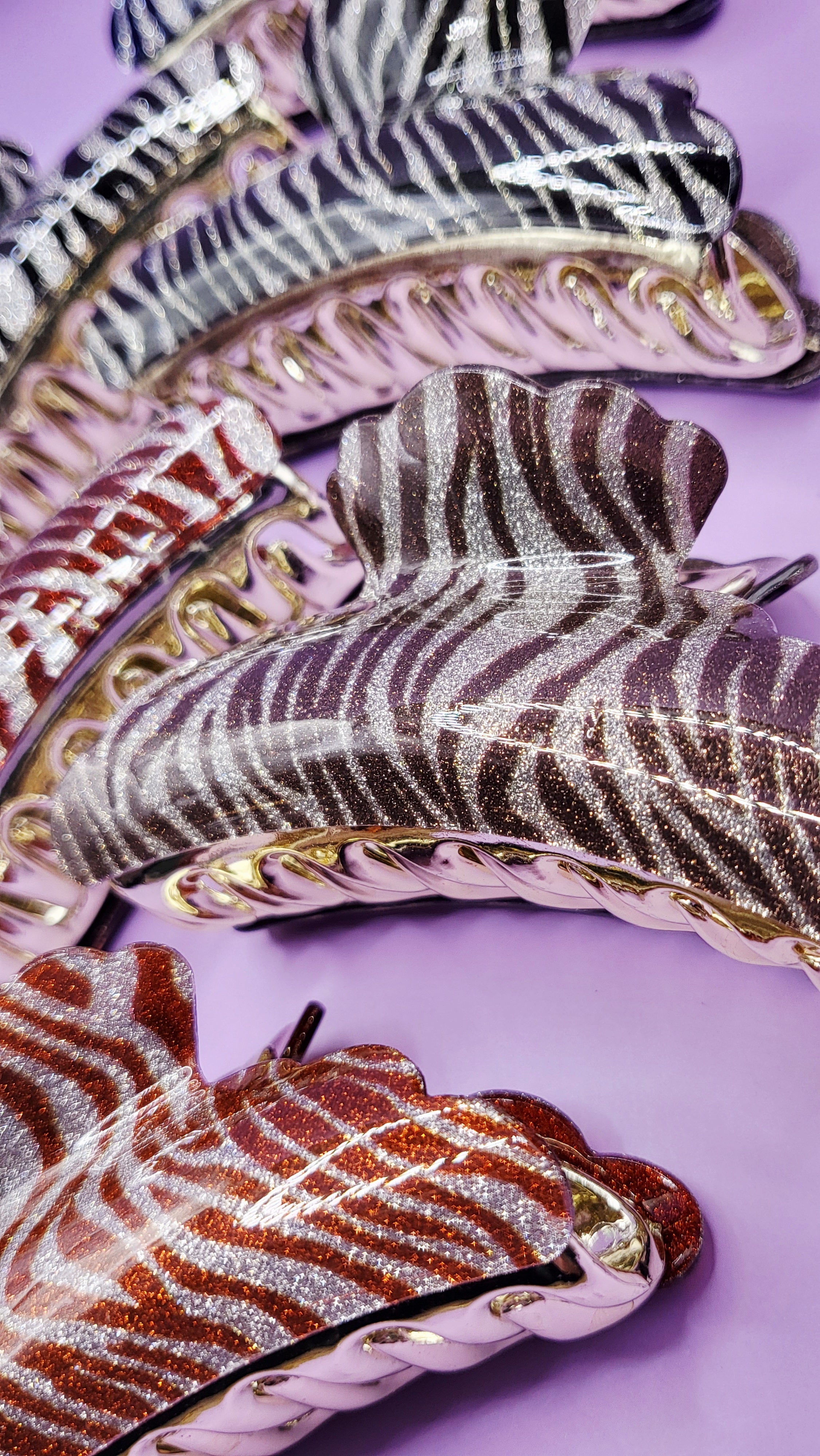 Shiny Sparkly Hair Clamps Pack of 12